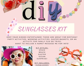 DIY Kids Beaded Sunglasses Kit – Personalized Craft Activity