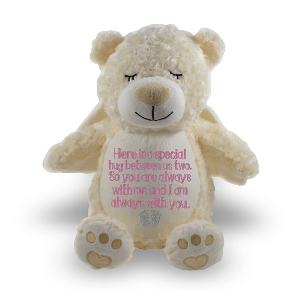 Personalized Angel Bear Stuffed Animal, Personalized Gift, Memorial Stuffy, Plush, Loss, Ribbon, Hug Between Us