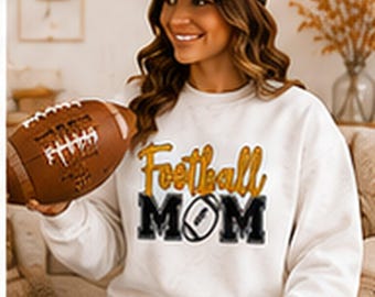 Football Mom Sweatshirt, Football Mama Shirt, Game Day Mom Crewneck, Football Mom Gift, Personalized Football Sweatshirt, Sports Mom