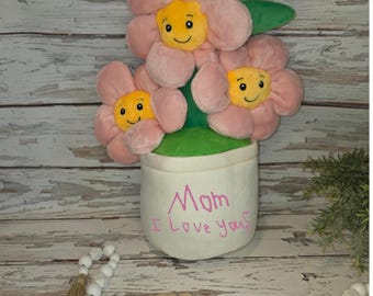 Broderie personnalisée d'écriture manuscrite pour enfants, cadeau de fête des mères pour maman, dessin d'enfant personnalisé, souvenir, cadeau manuscrit je t'aime, grand-mère