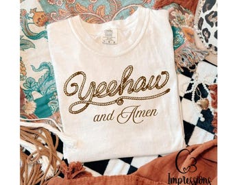 YeeHaw et Amen | Chemise de maman chrétienne | T-shirt graphique Faith | Cadeau chrétien pour maman | -shirt religieux de maman de Zazzle.be Liste d'envies Vous avez des idées ? Mode de vie chrétien | Chemise cow-girl |