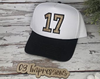 Casquette personnalisée avec numéro, Casquette de baseball personnalisée, Chapeau sport pour maman, Casquette avec numéro d'équipe, Snapback brodé personnalisé, Cadeau baseball pour maman, Fan de football