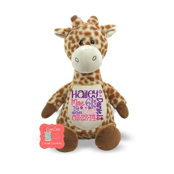 personalized giraffe stuffed animal