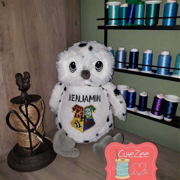 Personalized Owl, Personalized Stuffed Animal, Owl, Birth Announcement, Embroidered Stuffed Animal, Personalized Keepsake, Baby Gift