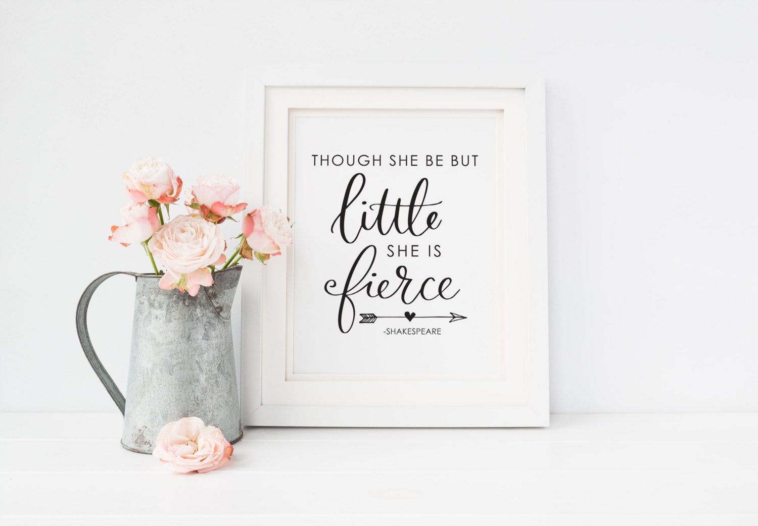 Though She Be But Little She Is Fierce printable art Baby | Etsy