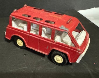 Tootsietoy Red Diecast Bus Van 4" USA Vintage