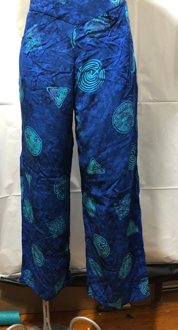 Rayon Pants with Celtic Labyrinth and Knot design… - image 1