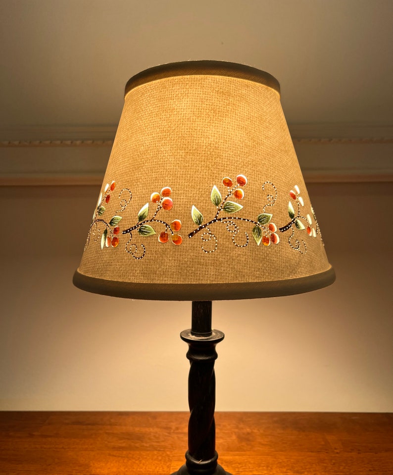 Cut and Pierced Bittersweet Border Clip Top or Chimney Top Lampshade - Etsy