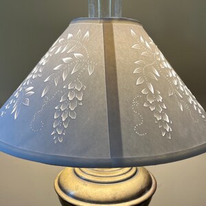 Cut and Pierced Wisteria Chimney Top or Clip Top Lampshade image 4