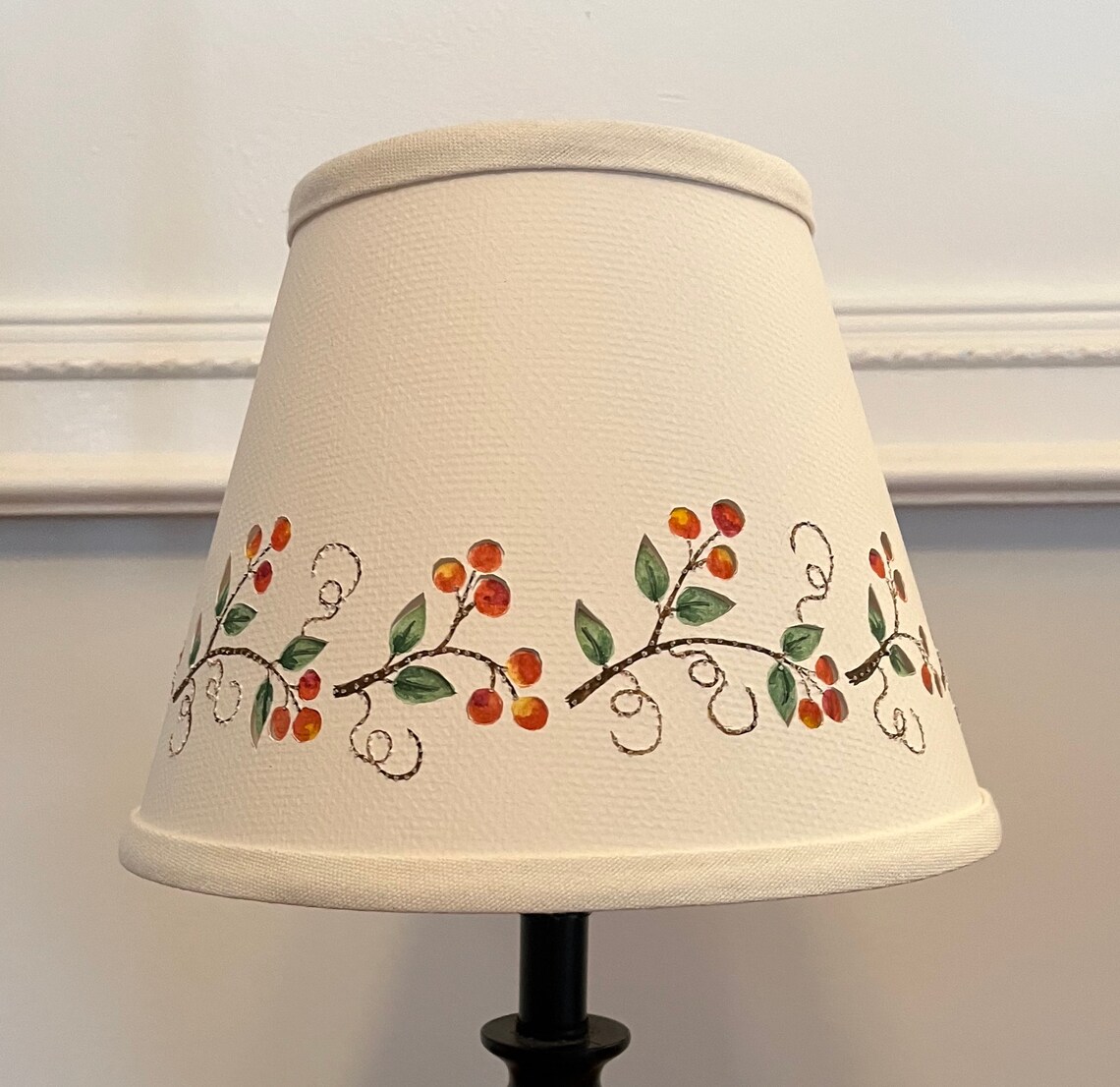 Cut and Pierced Bittersweet Border Clip Top or Chimney Top Lampshade - Etsy