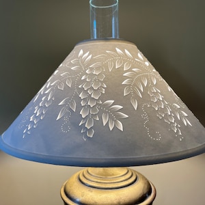 Cut and Pierced Wisteria Chimney Top or Clip Top Lampshade image 1