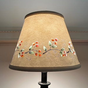 Cut and Pierced Bittersweet Border Clip Top or Chimney Top Lampshade - Etsy