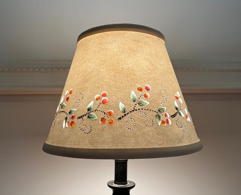 Cut and Pierced Bittersweet Border Clip Top or Chimney Top Lampshade - Etsy