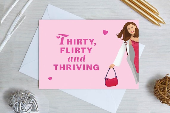13 Going On 30 Birthday Card | 30th Birthday Card | 30th Card | 30th Birthday Card For Her | Thirty Flirty and Thriving | 30 Birthday Card