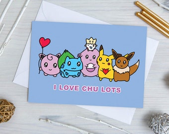 Pokemon Card, Pokemon Birthday Card, Pokemon Anniversary Card, Pikachu Birthday Card, Pikachu Card