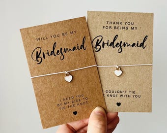 Bridesmaid Proposal Wish Bracelet, Will You Be My Bridesmaid, Bridesmaid Proposal Gift, Bridesmaid Friendship Bracelet, Bridesmaid Bracelet