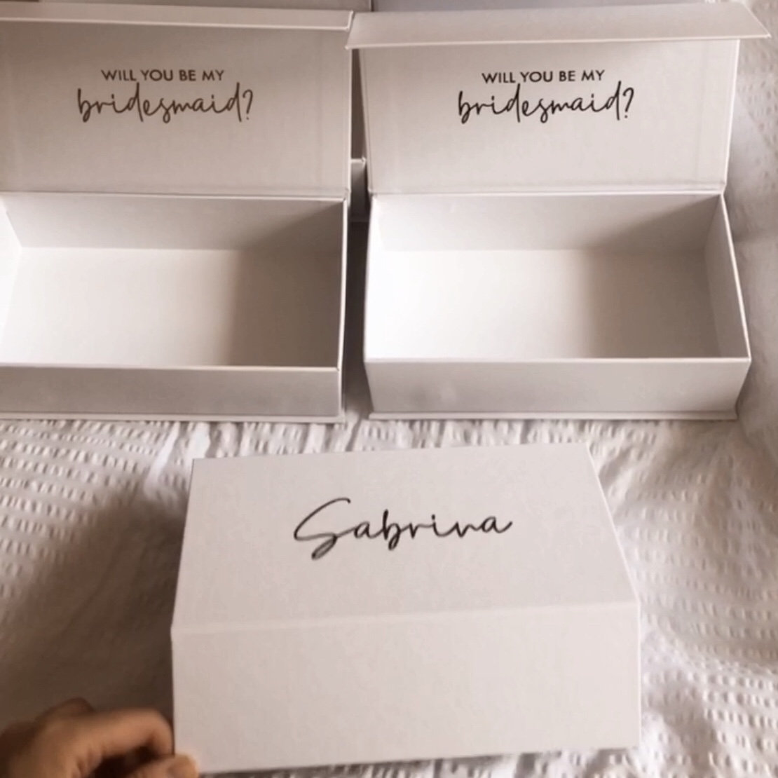 Filled/empty Bridesmaid Proposal Box Personalised Bridesmaid Etsy UK