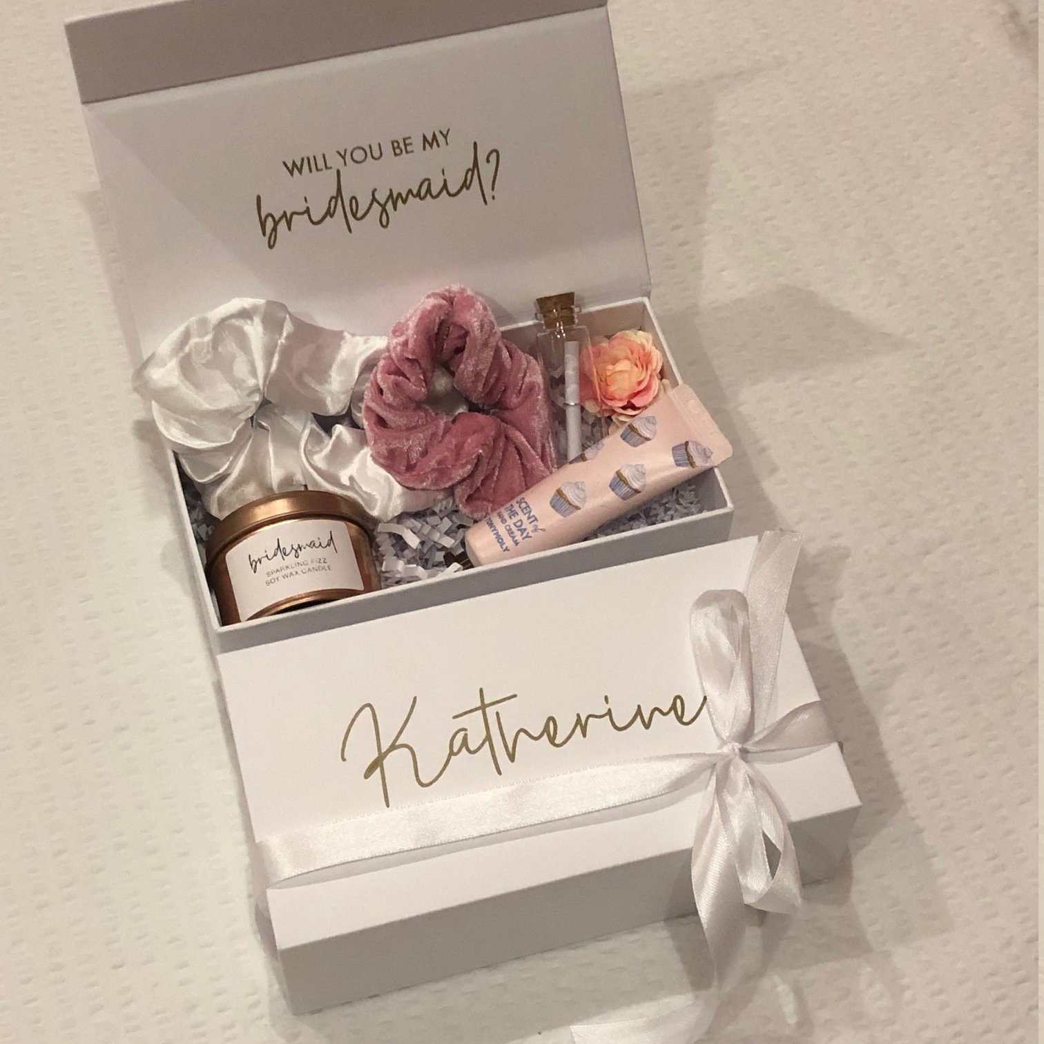 Filled/empty Bridesmaid Proposal Box Personalised Bridesmaid Etsy UK