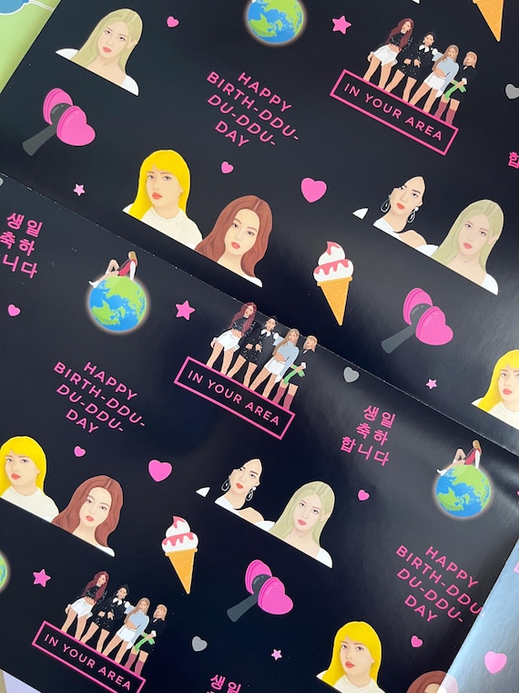 Blackpink Wrapping Paper | Blackpink Gift Wrap | Black Pink