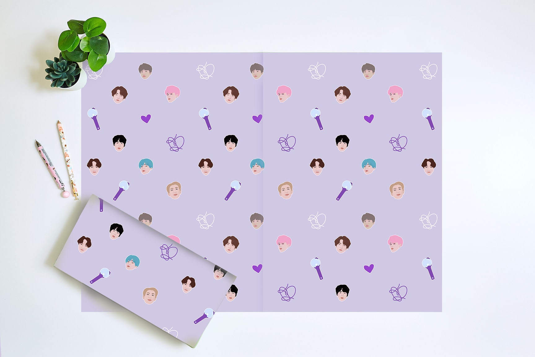 BTS Wrapping Paper BTS Gift Wrap Kpop Wrapping Paper Bts - Etsy.de