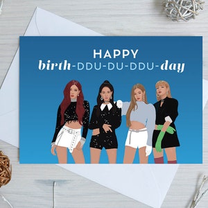 BLACKPINK DDU-DU DDU-DU メッセージカード4枚セット -japanese-edition-blackpink-