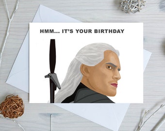 The Witcher Birthday Card | Geralt Birthday Card | Netflix Birthday Card | Geralt of Rivia