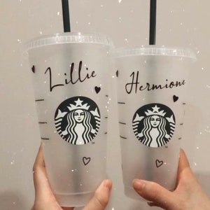 Personalised Starbucks Inspired Cup, Personalised Starbucks Cold Cup, Custom Starbucks Cup, Personalised Coffee Cup, Starbucks Cup Hearts