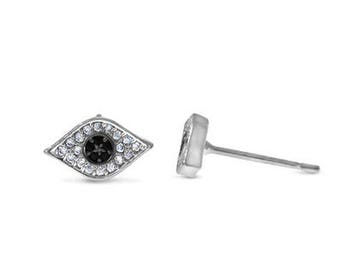 Evil Eye Earrings, Eye Earrings, Evil Eye Stud Earrings, Evil Eye Jewelry, Dainty Earrings, Silver Stud Earrings, Women Earrings, Women Gift