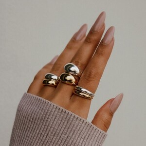 PAVO REAL Statement ring zilver-bruin casual uitstraling Sieraden Ringen Statement ringen 