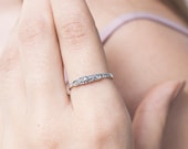 Vintage Ring For Women, Thin Boho Ring, Vintage Style Ring, Dainty Sterling Silver Ring, Minimalist Ring, Stackable Ring