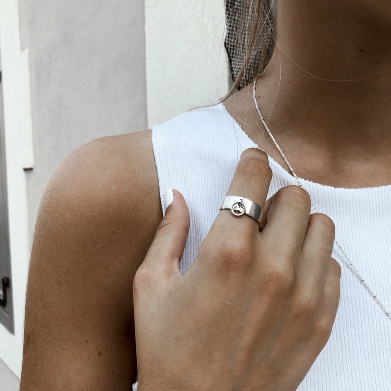 Sterling Silver Pinky Ring For Women Pinky Finger Ring Mid Etsy