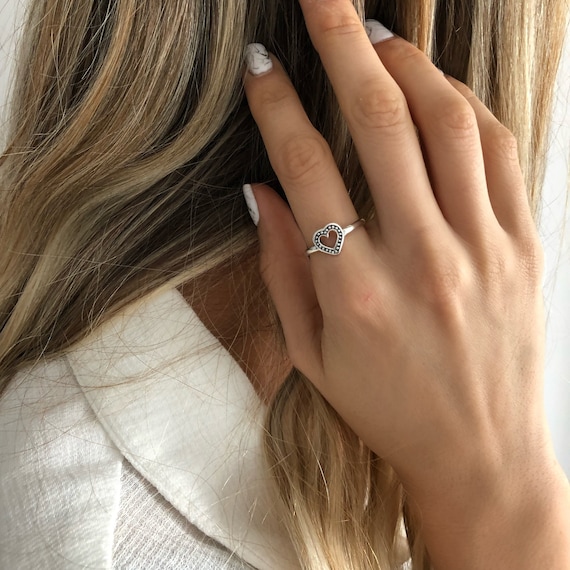 heart promise rings for her