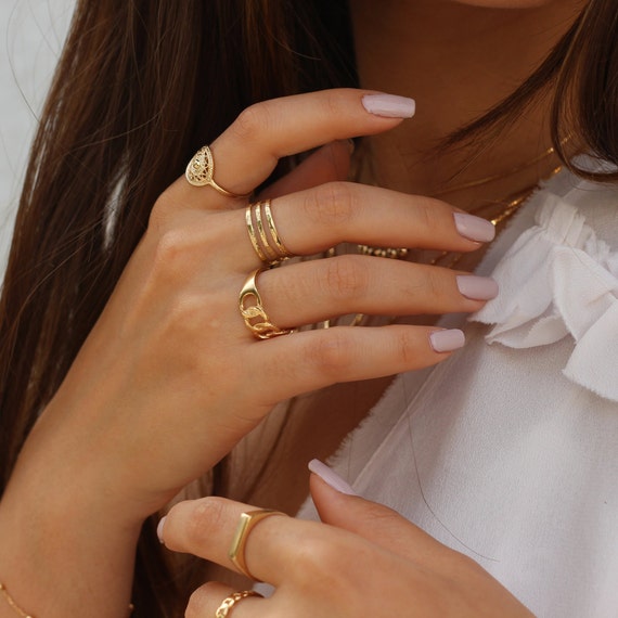 FT-Ring Geometric Band Gold Plated Ring for Women Princess Cut White Jewelry Wedding Rings T&T FT-Ring Geometric Band Gold Plated Ring for Women Princess Cut White Jewelry Wedding Rings T&T