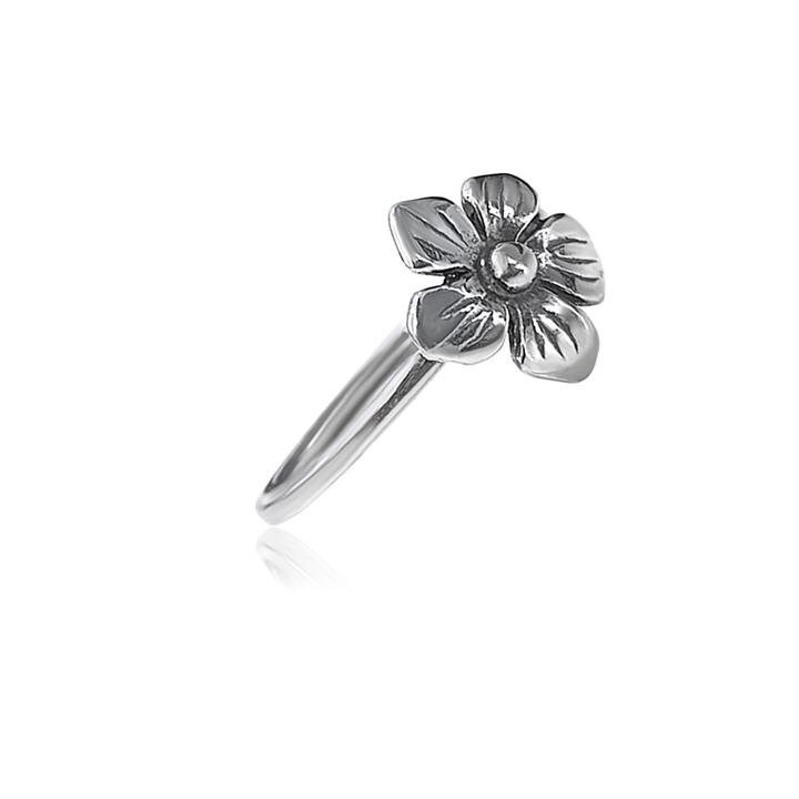 Sterling Silver Flower Ring Stacking Ring Boho Ring Flower | Etsy