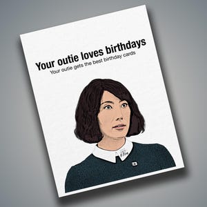 Severance Ms. Casey Birthday Card Your Outie Loves Birthdays