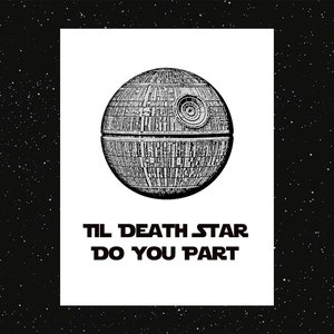 Star Wars Til Death Star Do You Part Wedding Card