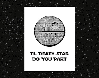 Star Wars Til Death Star Do You Part Wedding Card