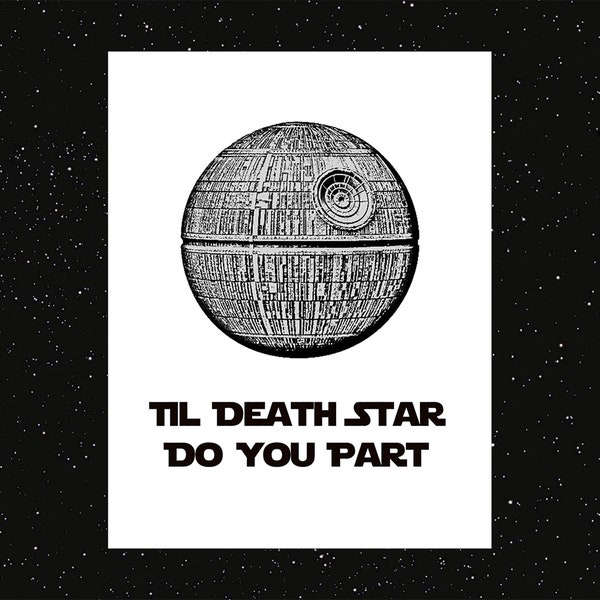 Star Wars Til Death Star Do You Part Hochzeitskarte