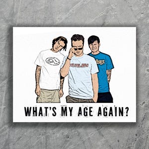 Carte d'anniversaire Blink 182 Quel âge j'ai de nouveau