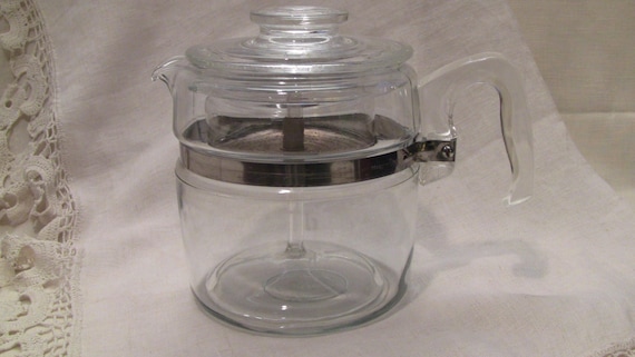 6 Cup Pyrex Glass Stove Top Percolator 