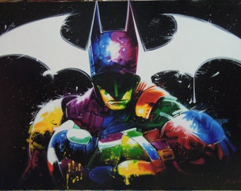 Batman painting Art work painting oil painting on canvas.