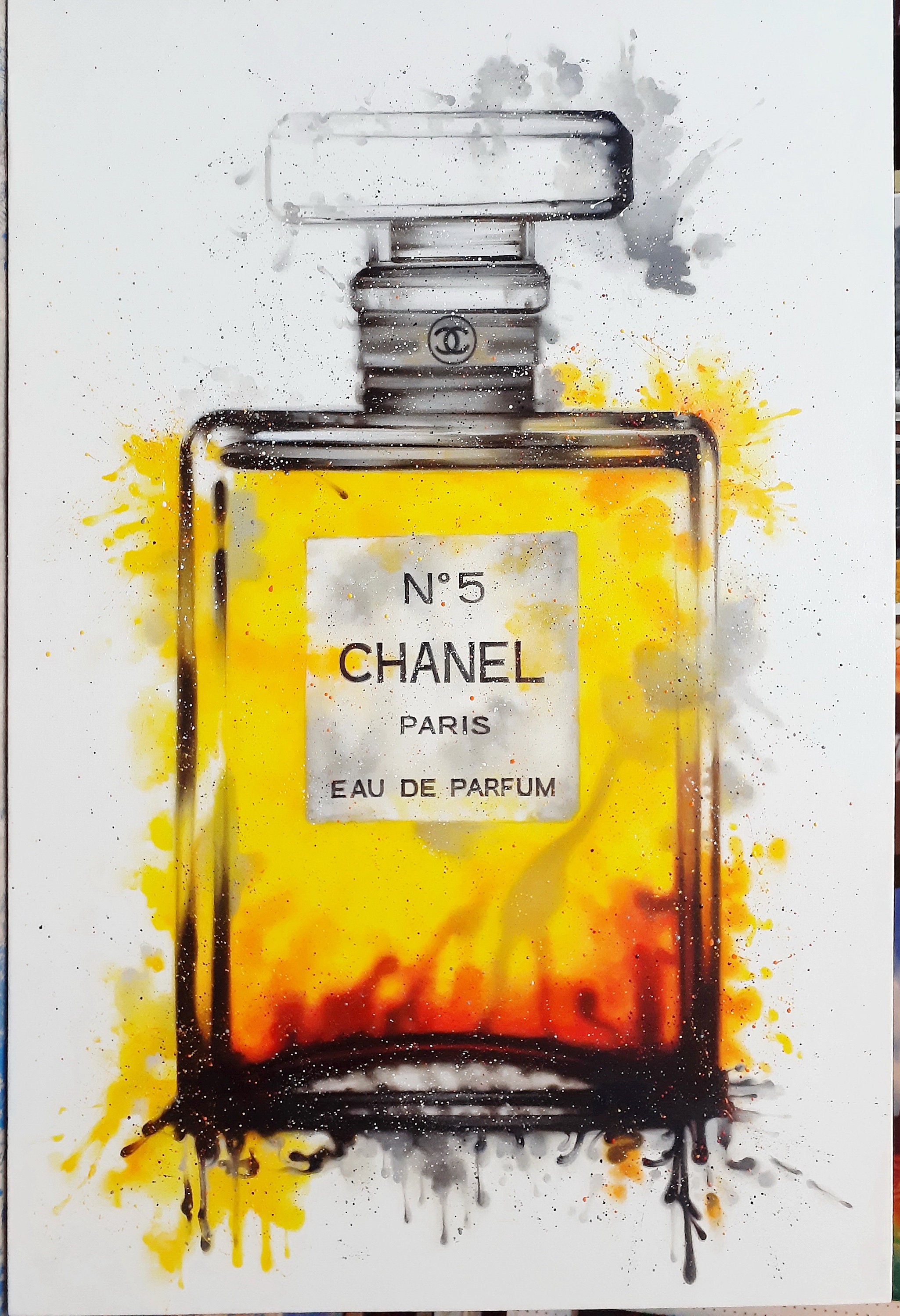 Chanel Bottle Painting Art Work Painting Oil Painting on 