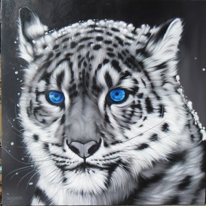 White Tiger painting Art work painting oil painting on canvas.