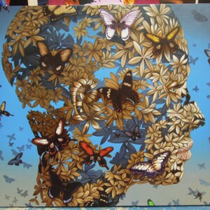 Pintura de cabeça Obra de arte pintura a óleo sobre tela.
