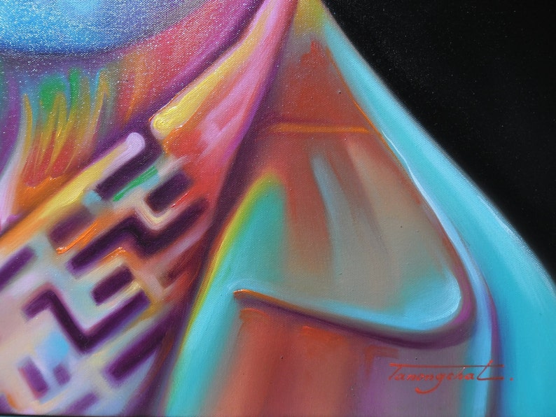 Colorful Face Painting Art Work Painting Oil Painting on Canvas. Etsy