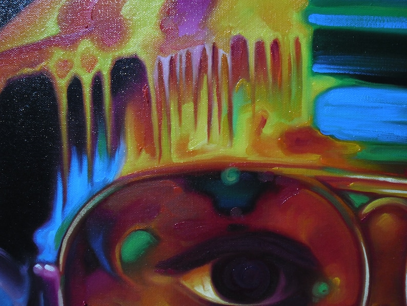 Colorful Face Painting Art Work Painting Oil Painting on Canvas. Etsy