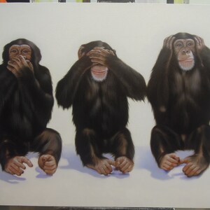 Monkey painting Art work painting oil painting on canvas.