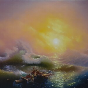 The Ninth Wave Art work painting oil painting on canvas.