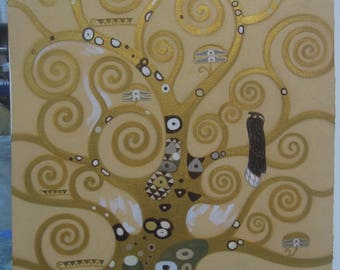The Tree of Life - Gustav Klimt - Reproduction painting oil painting on canvas.