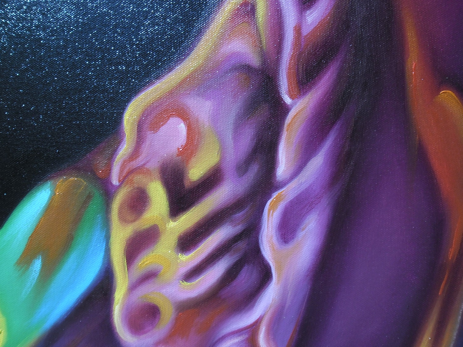 Colorful Face Painting Art Work Painting Oil Painting on Canvas. Etsy